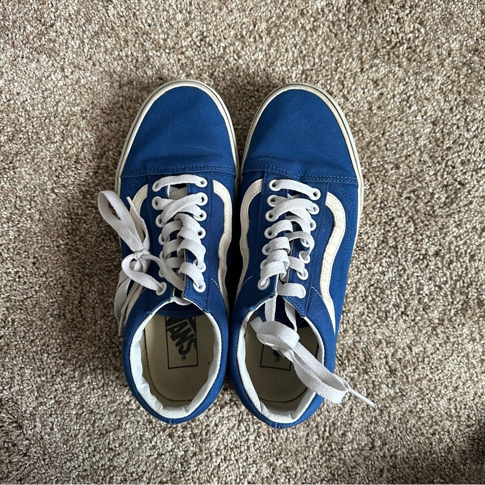 Blue old skool vans